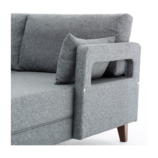 Divano letto grigio Emma, angolo destro Comfort - Balcab Home-image-3