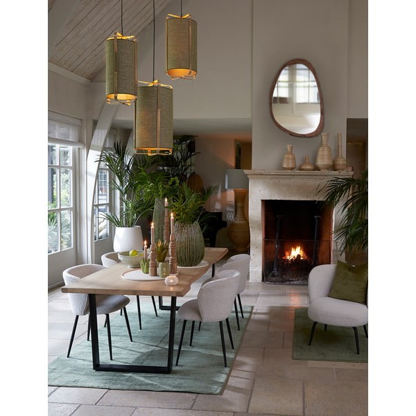 Specchio da parete con cornice in legno 120x80 cm Sonora - Light & Living-image-2