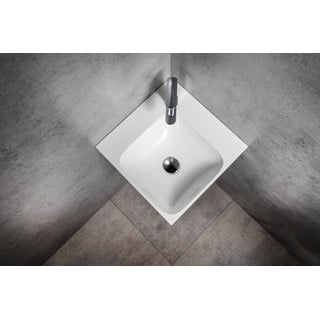 Lavabo bianco in composito minerale 40x40 cm Emona – Sapho