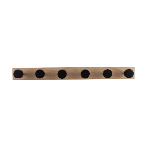 Appendiabiti da parete nero in legno di pino Knobs - PT LIVING