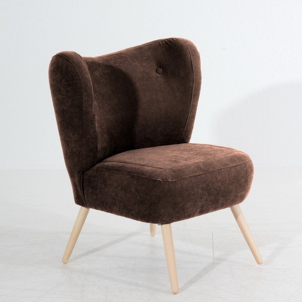Poltrona marrone scuro Sari Velur - Max Winzer