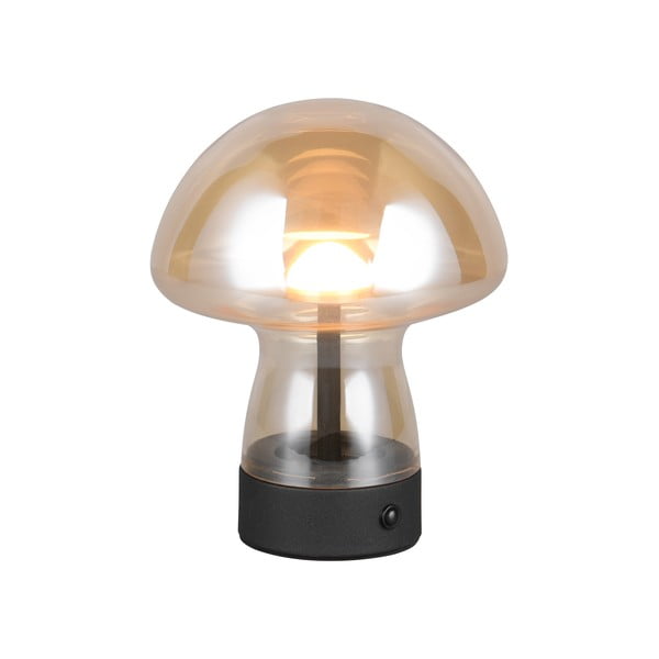 Lampada da tavolo LED color ambra con paralume in vetro (altezza totale 18 cm) Dooley – Trio-image-1