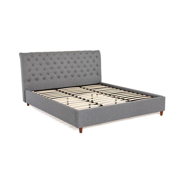 Letto matrimoniale grigio Ringsted, 160 x 200 cm - Chez Ro