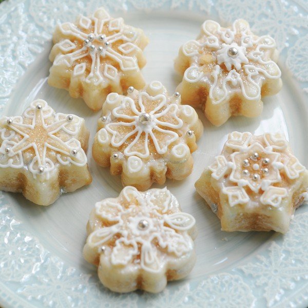 Stampo per 6 mini bundt cake in argento, 700 ml Snowflakes - Nordic Ware-image-1
