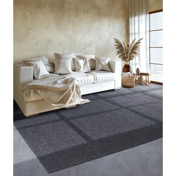 Tappeto grigio scuro in lana tessuto a mano 120x170 cm Francois - Villeroy&Boch-image-3