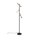 Lampada da terra a LED nera con paralume in metallo (altezza 150 cm) Fiato - Trio