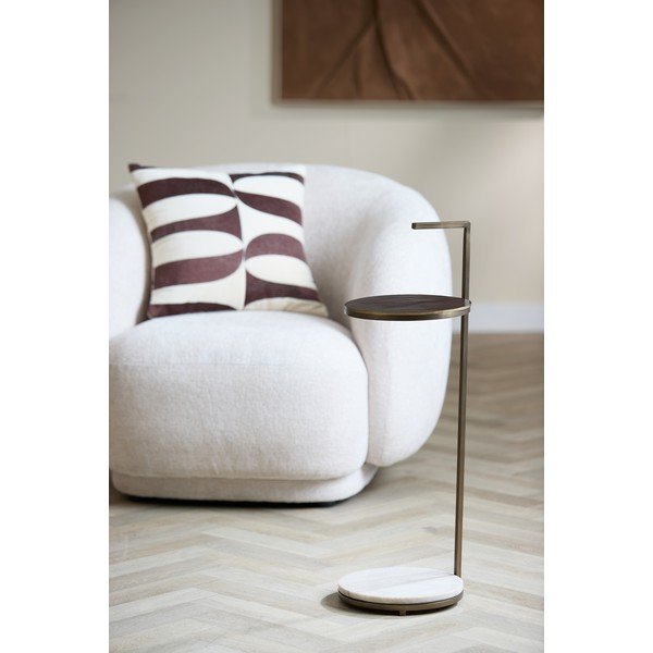 Tavolino rotondo con piano in marmo ø 26 cm Leda – Light & Living-image-1