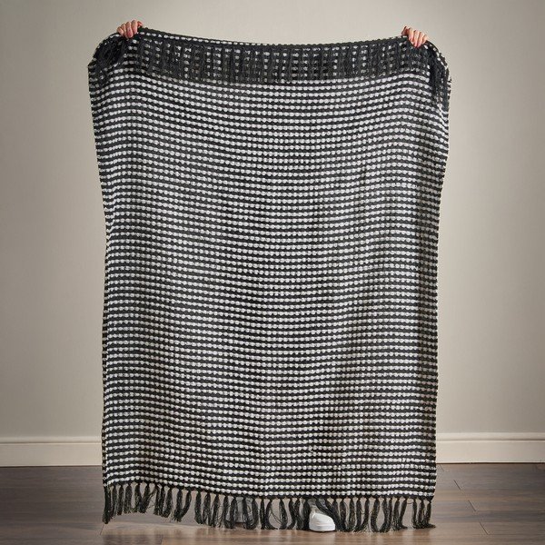 Coperta nera 125x150 cm Stab Stitch – Catherine Lansfield-image-3