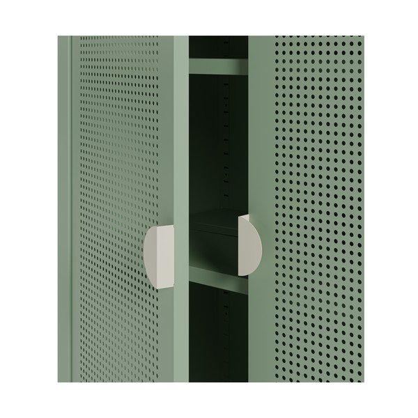 Armadietto color menta/di colore naturale in metallo 70x100x40 cm Sayla – Marckeric-image-3