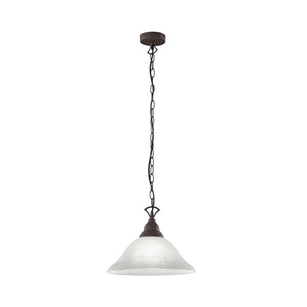 Lampadario grigio scuro in metallo con paralume in vetro ø 33,5 cm Country – Reality