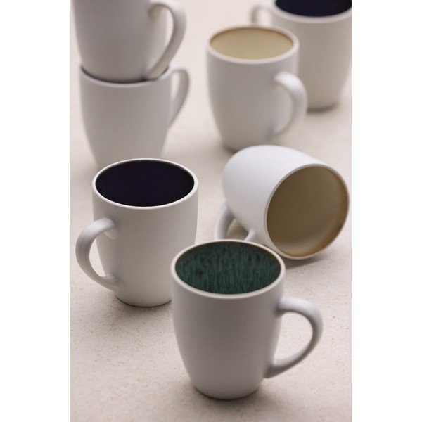 Tazza bianca/verde in ceramica 300 ml Gastro White/Green – Bitz-image-1