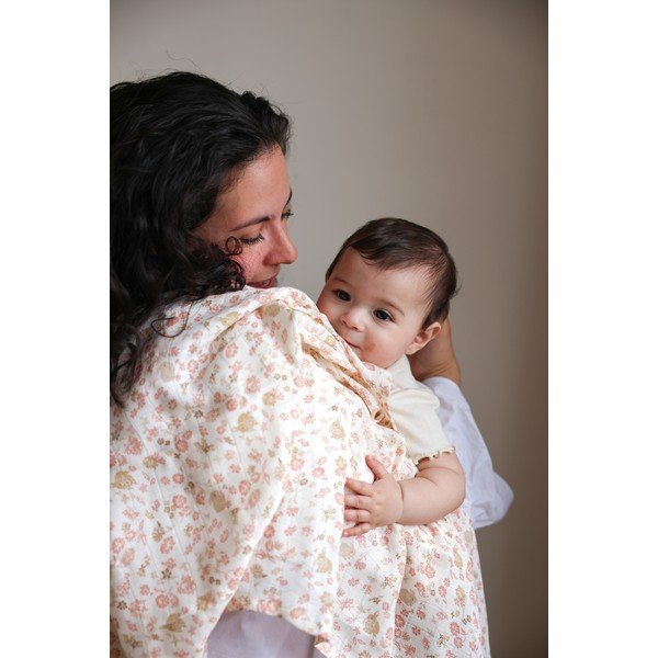 Coperta per bambini beige in cotone organico confezionata 120x120 cm Augusta – Cam Cam Copenhagen-image-1