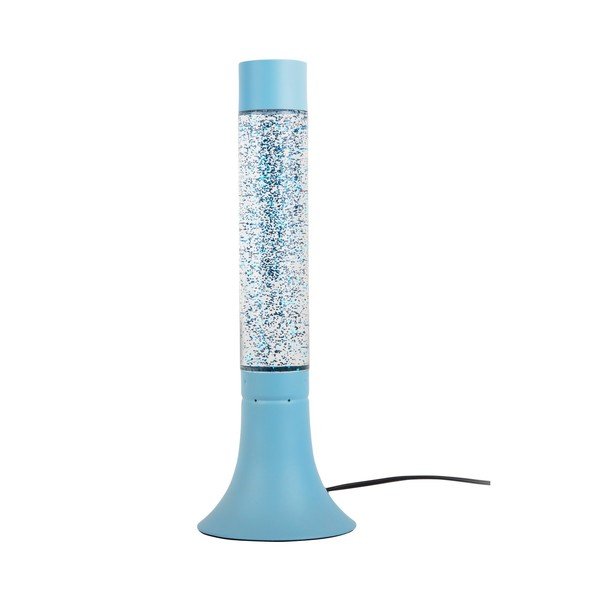 Lampada da tavolo blu con paralume in vetro (altezza totale 37,5 cm) Astro Glittler – Leitmotiv