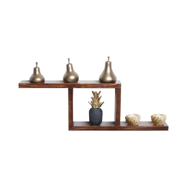 Mensola a castello in legno di abete di colore naturale 17 cm Linn - Kalune Design-image-3