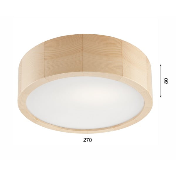 Lampada da soffitto marrone chiaro con paralume in vetro ø 27 cm Eveline - LAMKUR-image-4