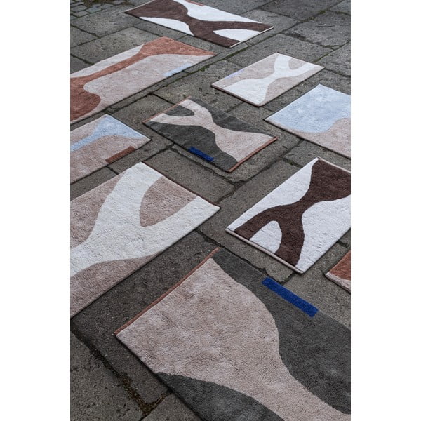 Tappeto in cotone lavabile bianco e marrone 50x80 cm Figura - Mette Ditmer Denmark-image-4