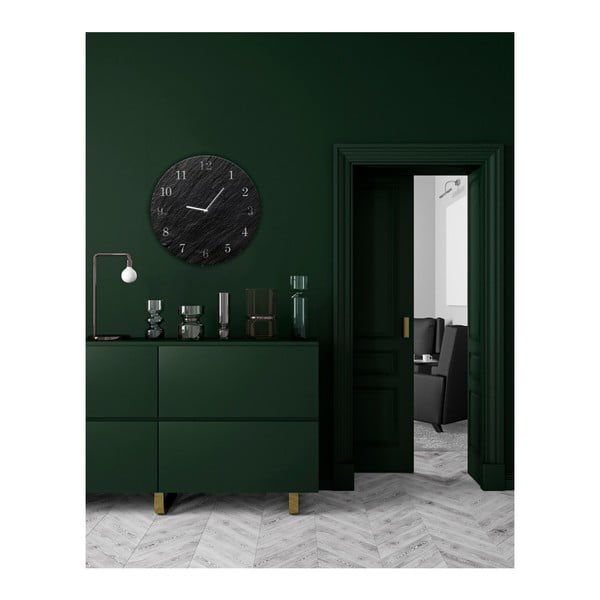 Orologio da parete in vetro , ⌀ 30 cm Carbon - Styler-image-2