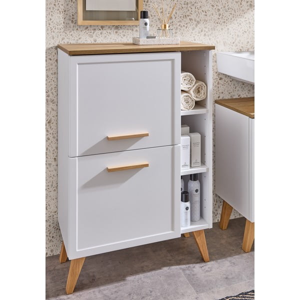 Mobile per bagno bianco basso da appendere 77x60 cm Quickset 383 – Pelipal-image-1