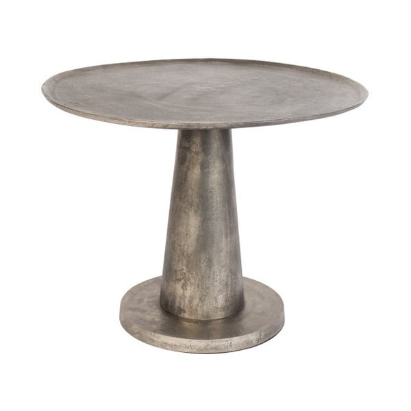 Tavolino in metallo color argento , ⌀ 63 cm Brute - Dutchbone