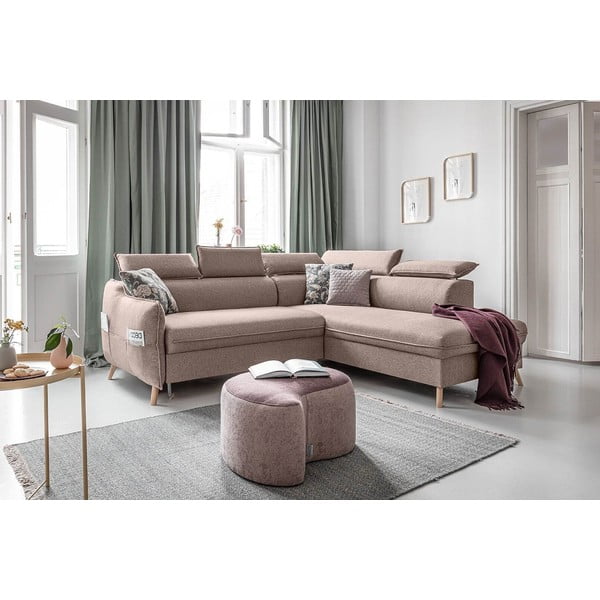 Divano letto angolare beige (angolo destro) Sweet Harmony - Miuform-image-3