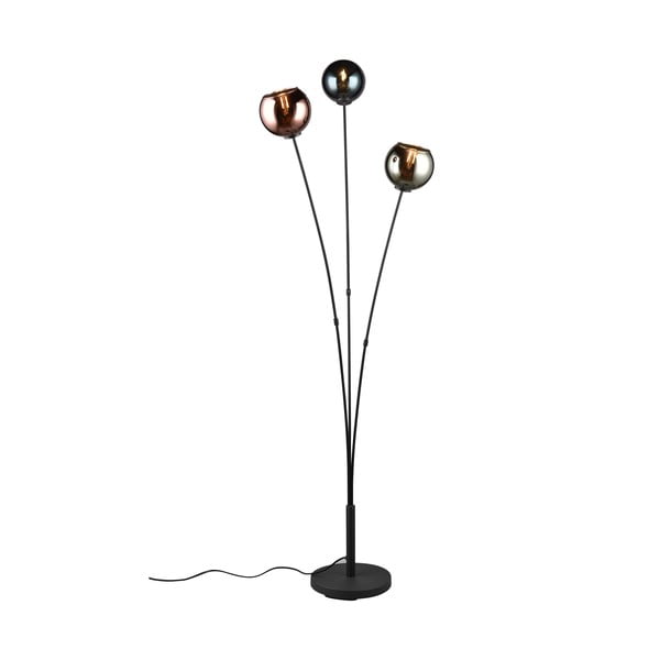 Lampada da terra nera lucida (altezza 150 cm) Sheldon - Reality-image-3