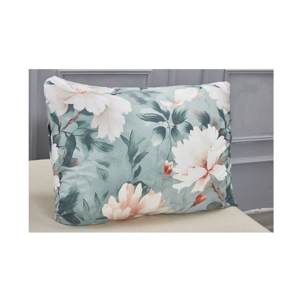 Set copripiumino e federa turchese in microsatinato per letto singolo 3 pezzi 140x200 cm Selma – My House-image-3