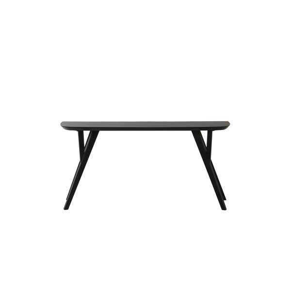 Tavolo consolle nero opaco in acacia massiccia 44x160 cm Quenza – Light & Living-image-2