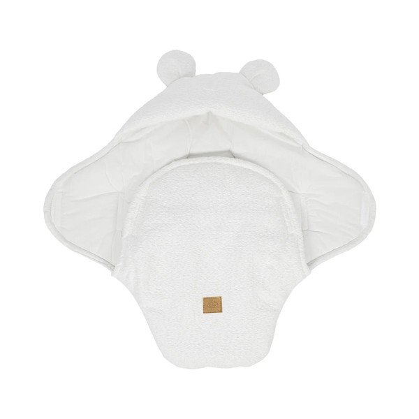 Copertina per neonati bianca in bouclé 45x80 cm – Meowbaby-image-2