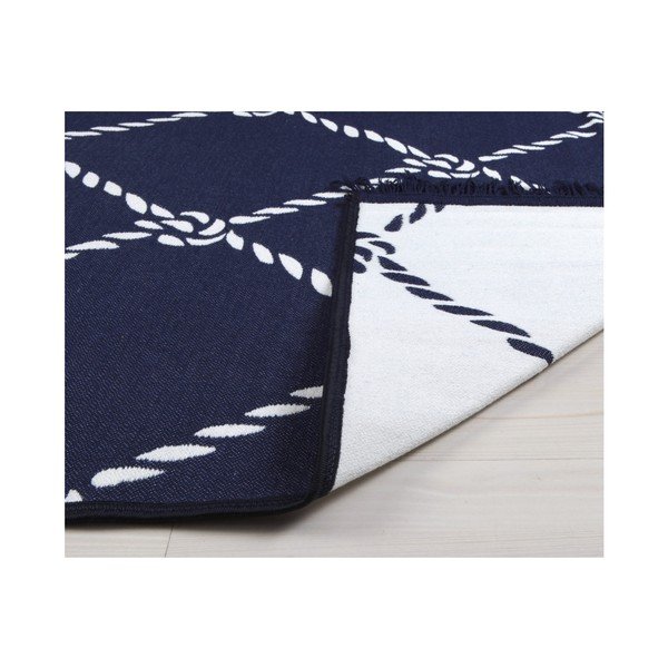 Tappeto bifacciale blu e bianco Corda, 160 x 250 cm - Cihan Bilisim Tekstil-image-2