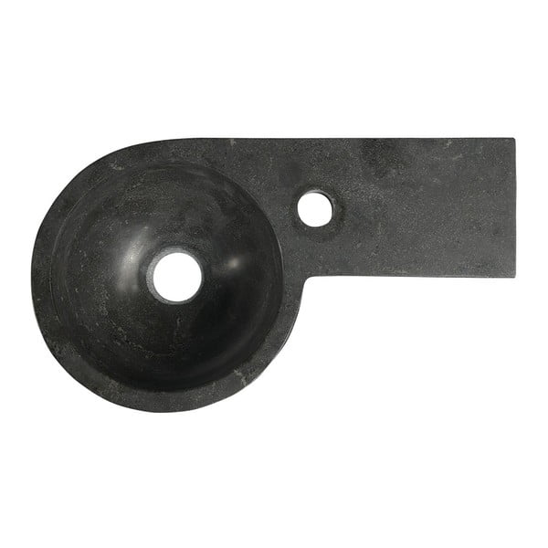 Lavabo nero in pietra 40x23 cm Blok – Sapho-image-2