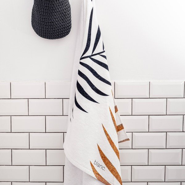 Telo da bagno 70x150 cm Foliage - Blanc-image-1
