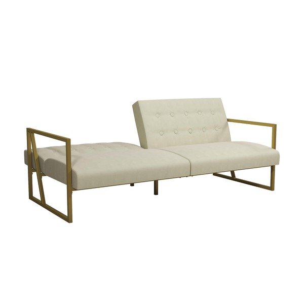 Divano beige con rivestimento in velluto 185 cm Lexington – Støraa-image-4