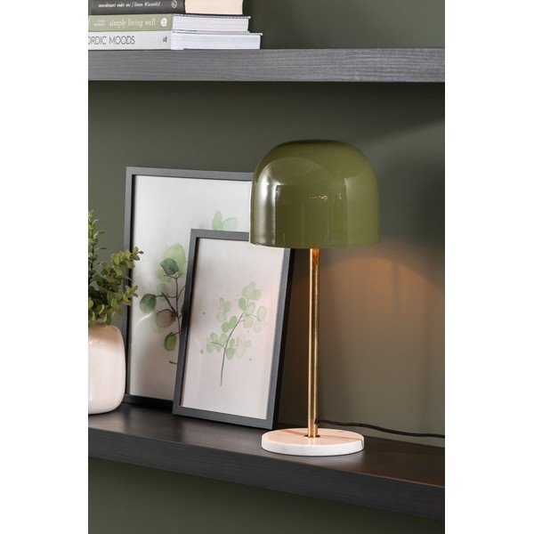 Lampada da tavolo kaki con paralume in metallo (altezza 50 cm) Manta - Leitmotiv-image-1