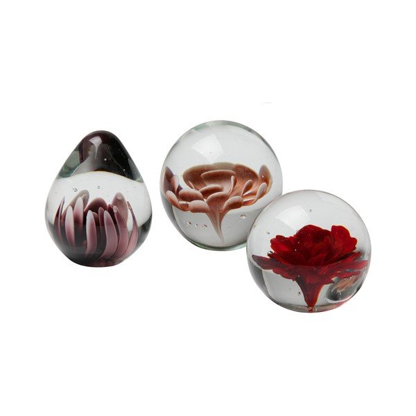 Skleněné těžítko s hnědou květinou BePureHome Botanics-image-1