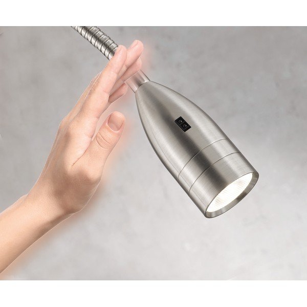 Faretto con intensità regolabile argentato in metallo Sten – Fischer & Honsel-image-3