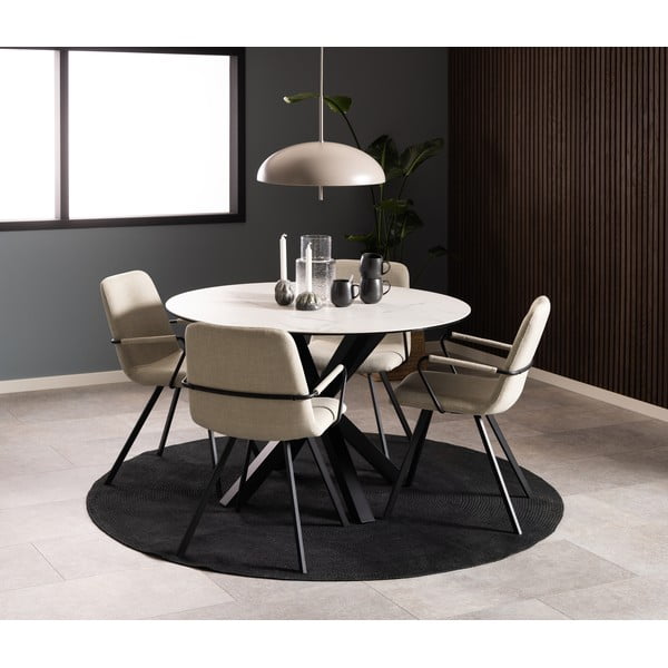 Sedie da pranzo color crema in set di 2 Selina - Actona-image-2