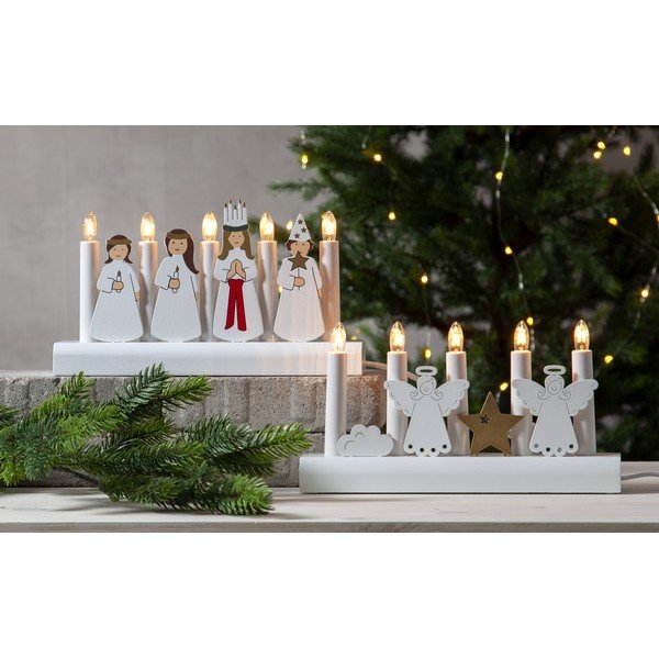 Portacandele LED con alimentazione a corrente (altezza totale 15 cm) Julia – Star Trading-image-1