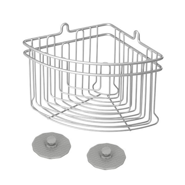 Scaffale a muro in acciaio per bagno Artic Corner Tall - Metaltex