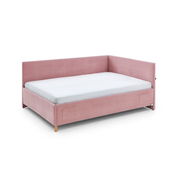 Letto da bambini con sponde rosa imbottito rete non inclusa 120x200 cm Cool – Meise Möbel