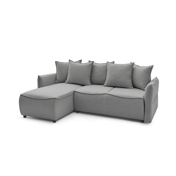 Divano letto angolare grigio chiaro (angolo sinistro) Leon - Bobochic Paris-image-3