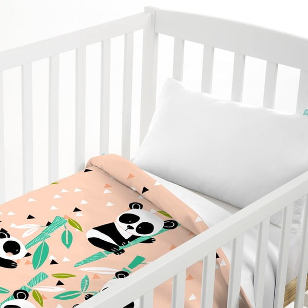 Biancheria da letto per bambini in cotone, 100 x 120 cm Panda Garden - Moshi Moshi-image-2
