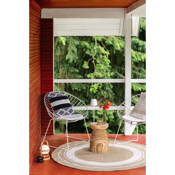 Tappeto rotondo per esterni in colore naturale ø 150 cm - NORTHRUGS-image-3