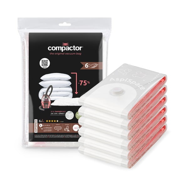 Sacchetti per il vuoto in set da 6 pezzi Vacuum L - Compactor