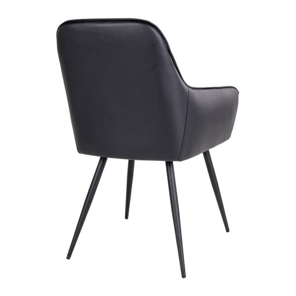 Set di sedie da pranzo nera in imbottito con braccioli 2 pz Harbo – House Nordic-image-4