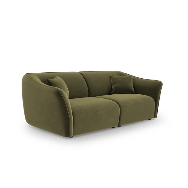 Divano verde con rivestimento in velluto 206 cm Tokyo – Cosmopolitan Design-image-2