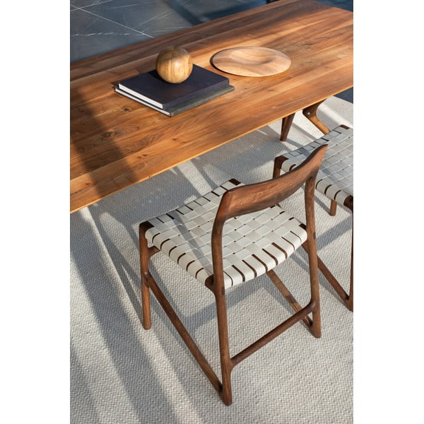 Sedia da pranzo bianca/marrone Fawn – Gazzda-image-3