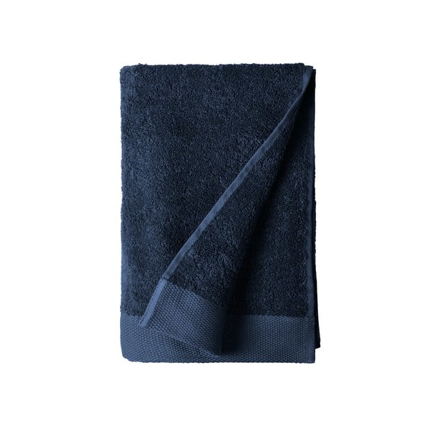 Asciugamano in spugna di cotone blu Indaco, 140 x 70 cm Comfort Organic - Södahl