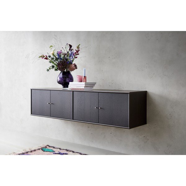 Cassettiera bassa marrone scuro in rovere 176x42 cm Mistral - Hammel Furniture-image-2