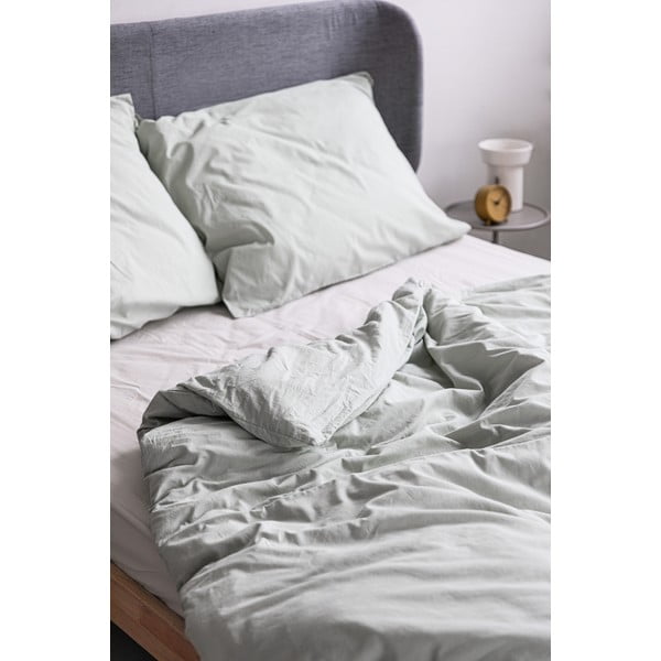 Biancheria da letto matrimoniale verde salvia in cotone stonewashed , 200 x 220 cm - Bonami Selection-image-4