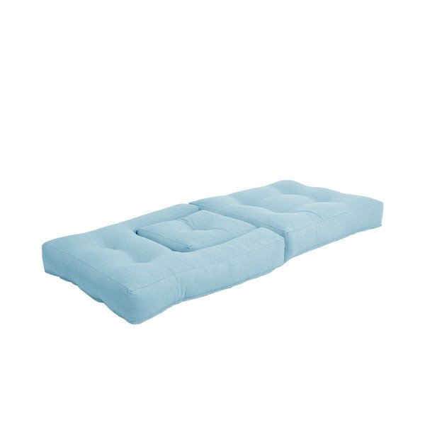Poltrona pieghevole per bambini con sgabello Azzurro Mini Cube - Karup Design-image-4
